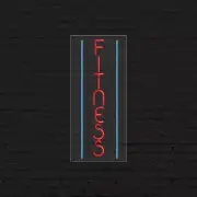 Fitness Sign for Business Displays | LED Flex Neon | 13"W x 32"H x 1"D