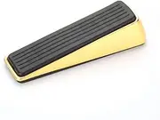 Door Stopper Wedge, Heavy Duty Door Rubber Stopper Zinc Alloy Metal Wedge Non Slip Hardware Doorstops for House, Room, Shop, Indoor Door (Brushed Gold)