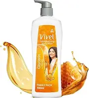 Vivel Body Wash, Glycerin & Honey, Moisturising Shower Gel, For Glowing skin, 500ml Pump, For women and men
