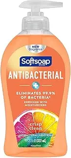 (Antibacterial Crisp Clean, 330ml) - Softsoap Liquid Hand Soap Pump, Antibacterial Crisp Clean, 330ml