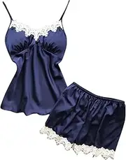 [Generic] Night Wear for Women Sleep Women's Suspenders Similar to Sexy Underwear Home Pajamas Two Piece Lace Suspenders Home Clothes Suit Womens Pajama