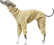 UOSIA Italian Greyhound Jumpsuit Winter Warm Dog Fleece Coat Stylish Whippet Pyjamas Cold Weather Dog Clothes Turtleneck Windproof Dog Pjs Long Sleeve Dog Jacket