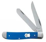 Case xx Knives Mini Trapper Blue G-10 Satin Bolster 16741 Stainless Pocket Knife