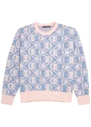 Acne Studios Smiley Face Intarsia Wool-blend Jumper - Pink - L L