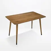 A ACACIA FURNITURE Wilma 48" Oak Solid Wood Dining Table, Natural Wood Kitchen & Dining Room Table for 4, Scandinavian Design