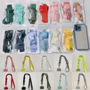 Universal Cell Phone Lanyard Neck Strap Key Ring Badge ID Holder Clear Patch