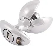 TERNENCE Metal Opening Lotus Anal Plugs Heavy Duty 304 Stainless Steel Adjustable Anus Lock Trainer Butt Expander with Handles Sex Toys Adult Games (GS100)