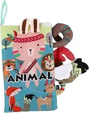 WEKADRIN Cloth Book Interactive Animal Cognition Cloth Book for Early Education Vibrant Design for Stimulates Imagination and Language Skills