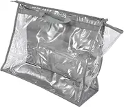 [LIFKOME] Hanging Wardrobe Storage Pouch Grey Durable Bag Organizer for Clothes for Home Storage Travel and Grocery Bags Material