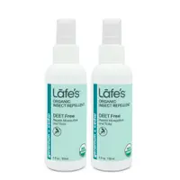 在飛比找PChome24h購物優惠-Lafe’s organic 有機全家防蚊液118ml x2