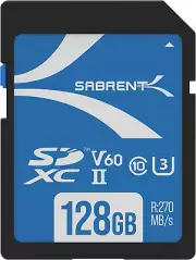 Rocket V60 128GB SD UHS-II Memory Card R270Mb/S W170Mb/S (SD-TL60-128GB)