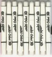 2in. 2ba White TARGET PRO GRIP Spinning Nylon Dart Shafts: 3 per set