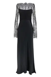 ALBERTA FERRETTI Lace Satin Dress