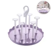 Catzon Kitchen Drain Cup Holder Plastic Swan Head Assembled Mug Rack-Purple