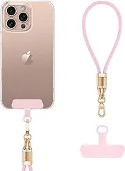 DUEDUE for Universal Silicone Phone Lanyard, Crossbody Phone Strap for Neck Adjustable Wrist Straps as Phone Grip Compatible with Most Phone Cases Cover
