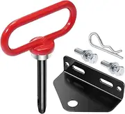 EilxMag Universal Heavy Duty Zero Turn Mower Trailer Hitch and Strong Neodymium Magnetic Lawn Mower Trailer Hitch Pin with 2 Bolts -1/2'' R-Clip (Combo Pack, Red＋Black)