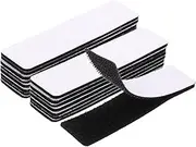 sourcing map 16set Hook and Loop Strips with Adhesive 1"x4" Double Sided Hook and Loop Tape Nylon Self Sticky Fastener for Home Office Car, Black