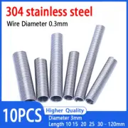 10PCS 304 Stainless Steel Tension Spring 0.3mm Extension Spring Hookless Ring