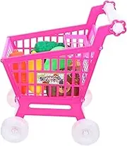 CIYODO 1Pc Mini Supermarket Cart Simulation Shopping Trolley for Imaginative Play and Decoration Design with Handle Encourages Independence and Fun
