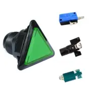 39*39*39mm Triangle Arcade Push Buttons Illumilated LED Light w/ Microswitch
