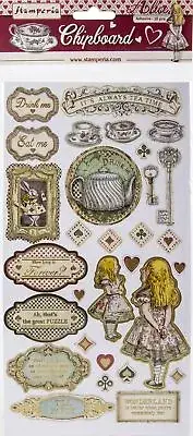 Stamperia Adhesive Chipboard 6"X12"-Alice
