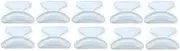 Xolixorium Clear Eyeglass Nose Pads – 5 Pairs Anti-Slip Silicone Cushions, Stick-On Soft Pads for Glasses, Spectacles, Sunglasses – 2.8mm Thick, Comfortable Fit (2.8mm)