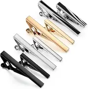 [KUHBDIE] Tie Clip Set high-Grade Solid Color Short Collar Clip Black Silver Gold Children's tie Clip