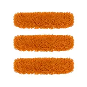 SOGA 3X 60x12 Orange Microfiber Flat Mop Floor Cleaning Pads Rotating Dust Remover