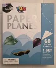FUN WITH PAPER PLANES Paper Plane Kit with Paper, Book, Etc. 60 PLANES TO FOLD