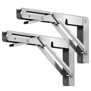 8 Inch Folding Shelf Brackets Heavy Duty Shelf Bracket Collapsible Shelf Brac...