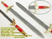 Ancient Spartan Tribe Inspired Damascus Steel Historical Replica Sword