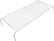 Mesh Metal Monitor Stand Riser Height Laptop Riser for Home Office Ergonomic Screen Stand Stable Computer Display Holder for Printers and Monitors