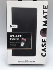 Case-Mate Genuine Leather Wallet Folio Case for Samsung Galaxy Note10 - Black