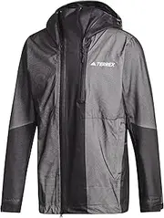 [adidas] Men's Terrex Waterproof Primeknit Rain Jacket, X-Small