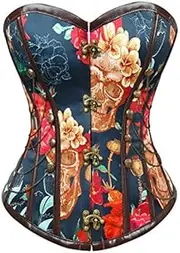[Generic] Gothic court corset with skull patternShaping suit, abdominal tightening steel bone palace corset