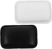 Ciieeo 2pcs Leather Keyboard Wrist Rests Ergonomic Hand Support Office Keyboard Pad Pain Relief Quiet Usage