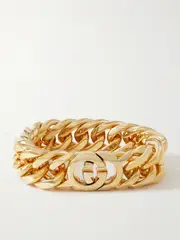 [Gucci] Gucci - Interlocking Gold-tone Bracelet - M M Gold