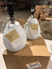 Threshold Ceramic Textured Table Lamp Base White (Pack of 2)