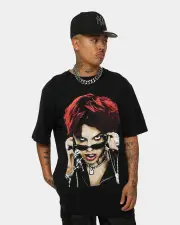 [YUNGBLUD] Yungblud Life On Mars Tour Vintage T-shirt Washed Black - Size L L Washed Black