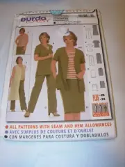 WOMENS UNCUT BURDA 8639 Sewing Pattern TANK TOP PANTS JACKET VEST SIZE 10-24