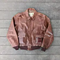 在飛比找Yahoo!奇摩拍賣優惠-A2 leather jacket 馬革 飛行皮衣夾克 韓國