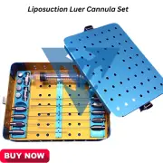 Cannula Set of 16Piece Liposuction Luer Lock Transplantation Fat Transfer Kit CE