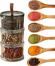 Seasoning Containers, Clear Seasoning Airtight Food Storage Containers, Clear Silicone Seal Airtight Bottle Organization for Kitchen Counter Cabinet Home Dish Storage