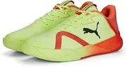 PUMA Men's Accelerate Turbo Nitro II Indoor Court Shoe, Fast Yellow-RED Blast Black, 10 UK, Fast Yellow Red Blast Puma Black