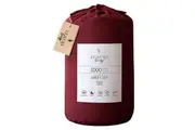 1000 Thread Count Cotton Rich Queen Bed Sheets 4-Piece Set in Burgundy