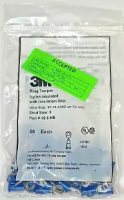 New Ring Tongue Nylon Insulated Terminals, #8, 16-14 AWG (50ea)