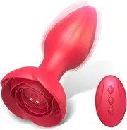 Rose Bluetooth Remote Control Silicone Plug Tool for Men or Used by Women Couples Begineers Toy and Small Plugs USB Rechargeable