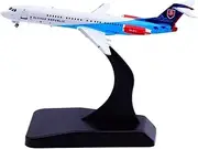 Pre-Built Model Aircraft 8CM Scale Die-cast Airplane Model 1/400 for Slovak Government Fokker 100 OM-BYC Aircraft Display Piece Miniature Airplane Model