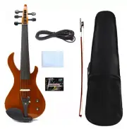 5 String Electric Violin 4/4 Solid Wood Bird Head Big Jack Violin with Case New