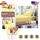 Cool & Breathable 400 Thread Count Mellow Yellow Cotton Sheets Twin XL Size